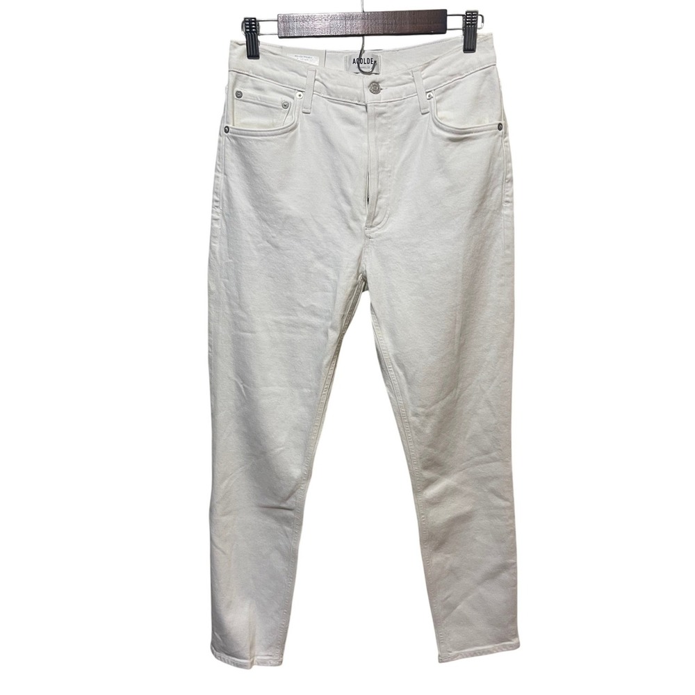 AGOLDE Nico High‎ Rise Slim Fit Jeans Radiate White A093B-1085 Womens 28 NEW